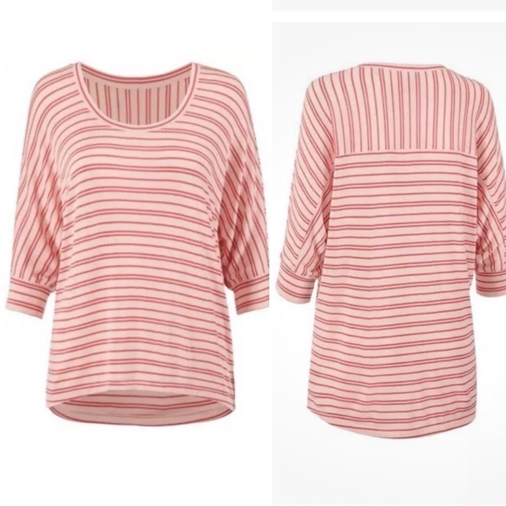 cAbi Tickled Tee Dolman Sleeve Stripes Top